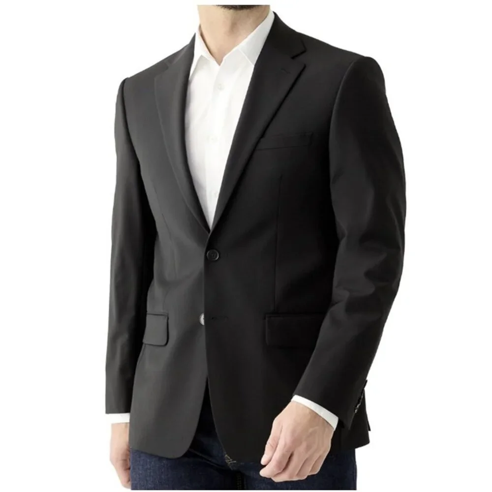 Calvin Klein Men's Suit Jacket New Single Breasted Slim Fit Black Sports Coat